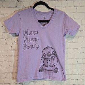 Disney short sleeve v neck Stitch t shirt size XS